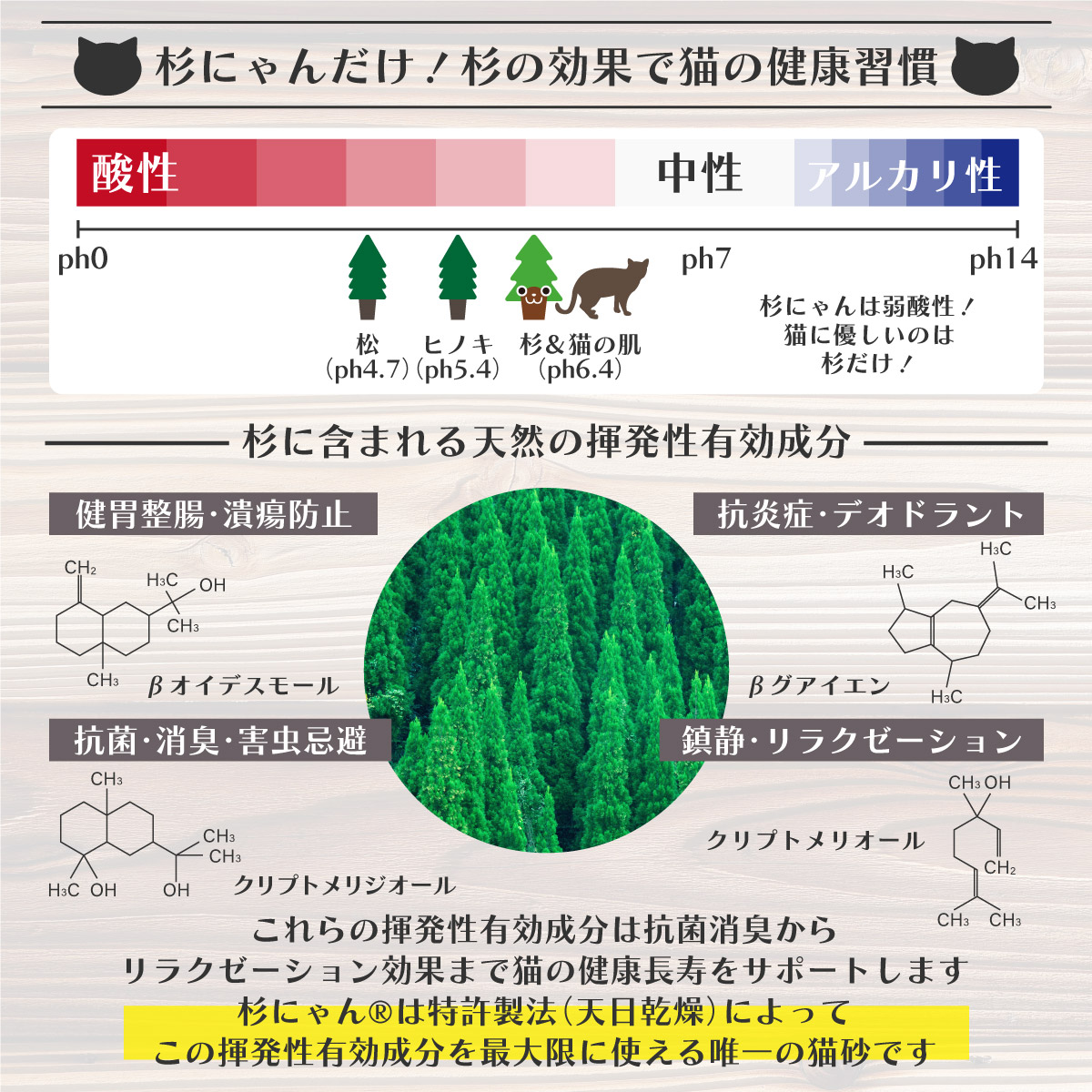 猫砂 木質ペレット 針葉樹 無添加 誤食 防止 流せる 固まらない 殺菌 消臭 健康 日本製 システムトイレ オーガニック 杉にゃん 超小粒 タイプ 10L (5L×2袋)｜suginyan｜08