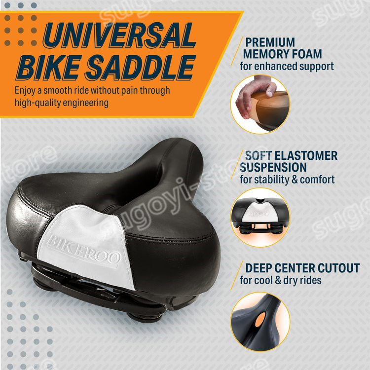 パッド入りWide自転車サドルユニバーサルフィットwithソフトクッション パッド入り自転車サドルユニバーサルフィット ソフトクッション