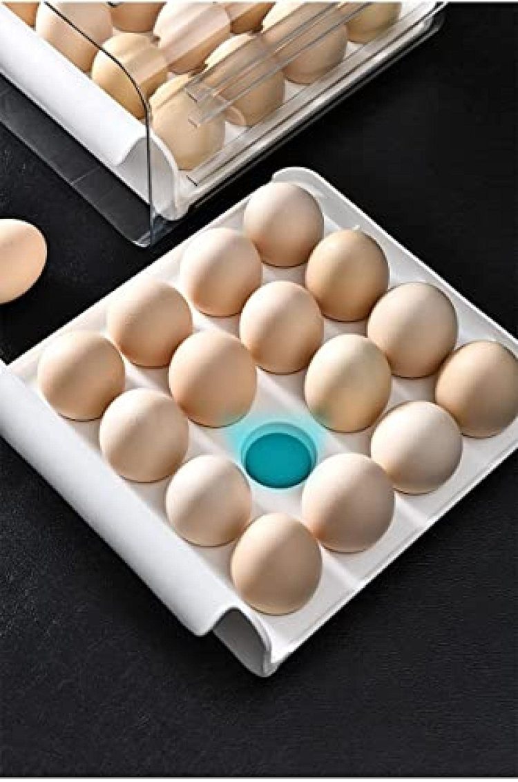 玉子収納ケース 卵パック 卵ボックス 卵保護ケース 冷蔵庫収納 整理 収納ボックス 取り出し便利 引き出し式 コンパクト 耐久性 32個 冷蔵庫用｜sugoyi-store｜05