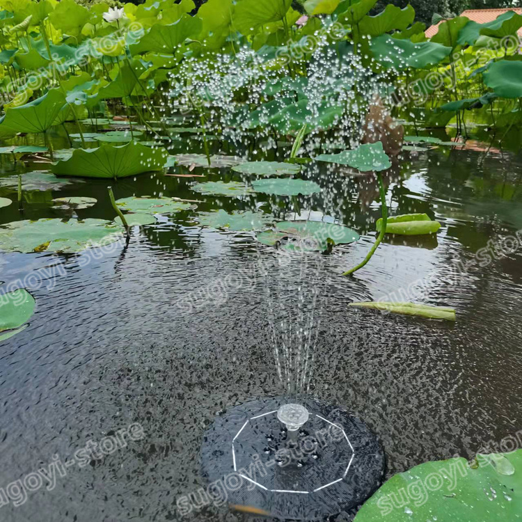 ソーラーポンプ 自動 噴水ソーラー噴水ポンプ 池 風景 プール フローティング ウォーター 小さい 噴水 アウトドア ガーデン ソーラー 充電 大容量 1500mAh｜sugoyi-store｜12