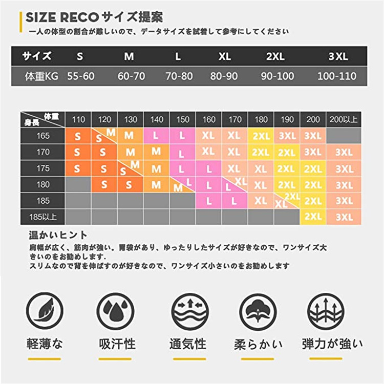 メンズコンプレッションウェア セット トレーニングウェア 通気防臭 パーカー 長袖シャツ 半袖シャツ ハーフパンツ タイツ 5点セット 吸汗速乾｜sugoyi-store｜13