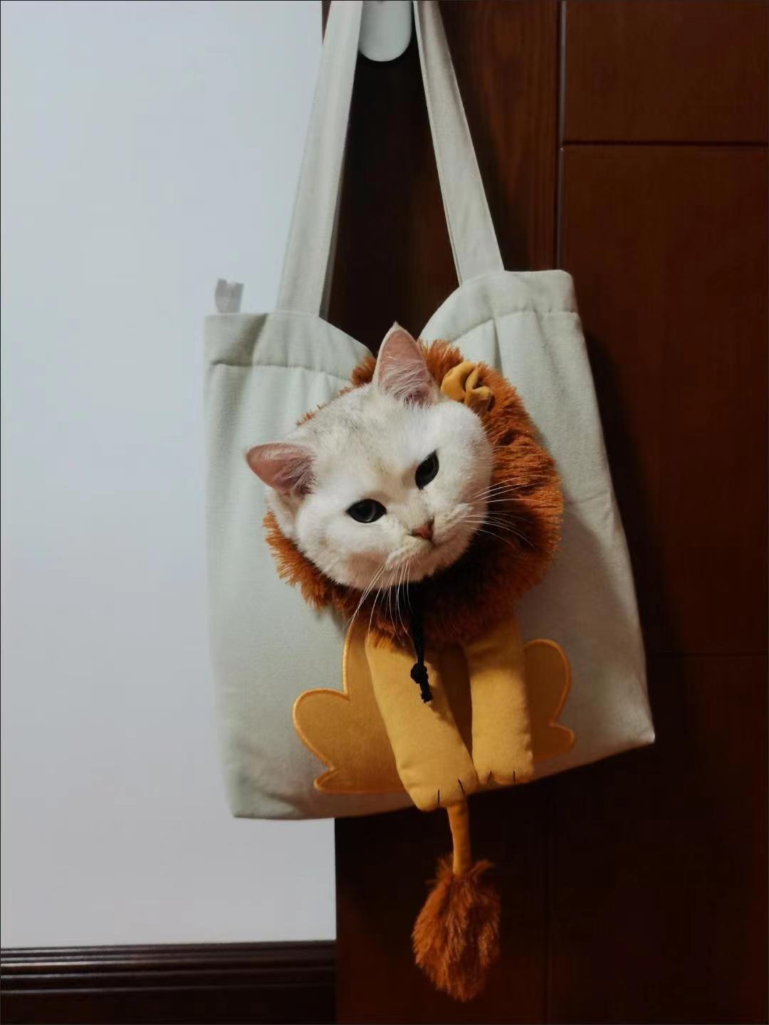 ペット キャリーバッグ ライオン型 猫 キャリー 小型犬用