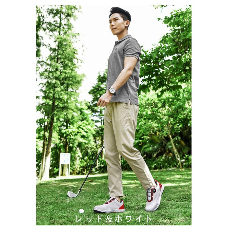 ゴルフシューズ メンズ ダイヤル式 レディース スニーカー 軽量 通気性