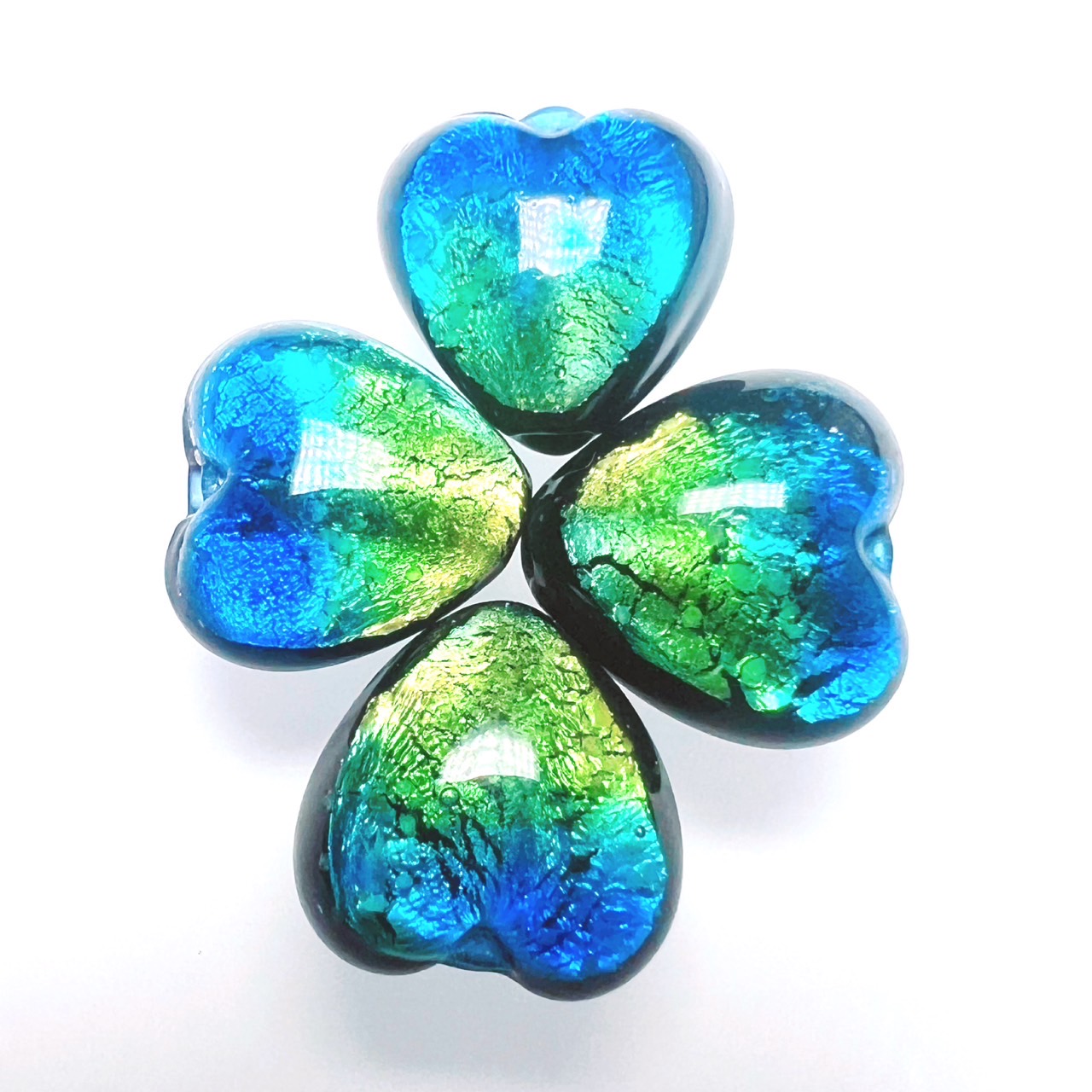 ケラママリン 蓄光 ホタルガラス 14mm±0.5mm ブレスレッド とんぼ