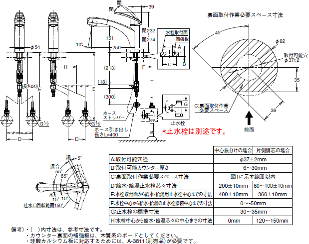 LIXIL・INAX ハンドシャワー付シングルレバー混合水栓 アウゼシリーズ