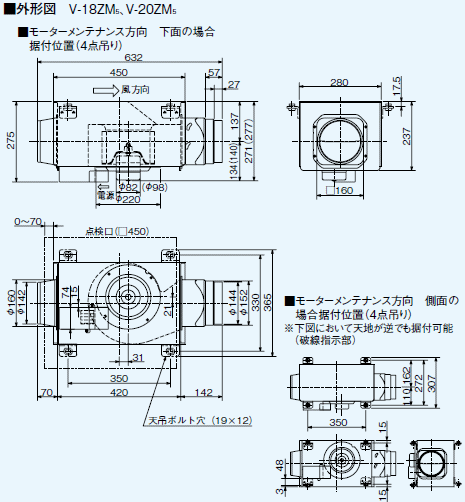 三菱ダクト用換気扇　中間取付形邸騒音タイプ　V-20ZM5 送料無料 三菱 中間取付形ダクトファン V-20ZM5の説明 - 通販 - Yahoo