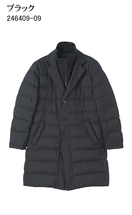 ノーカラー ダウンコート（柄：ヘリンボーン）のおすすめ人気商品一覧