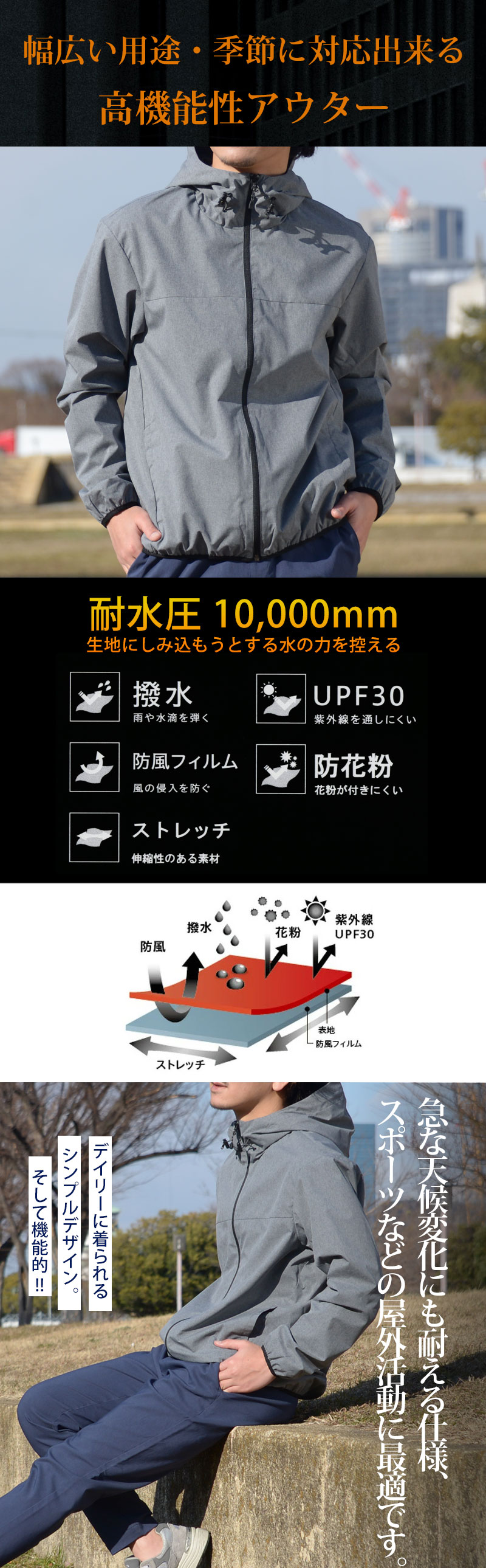 楽天市場】マウンテンパーカー メンズ レディース マウンテン