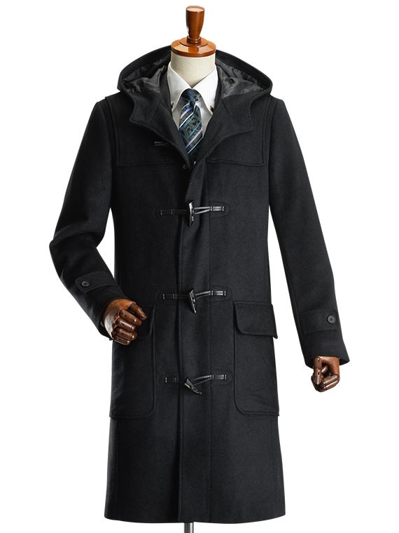 ロングコート ダッフルコート ウール カシミヤ混素材 ビジネス コート メンズ スリムコート 黒 通勤コート スーツスタイルmarutomi 通販 Paypayモール