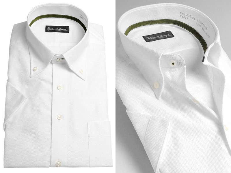ワイシャツ 半袖 形態安定 新作 スリム メンズ クールビズ 形状安定 Y 