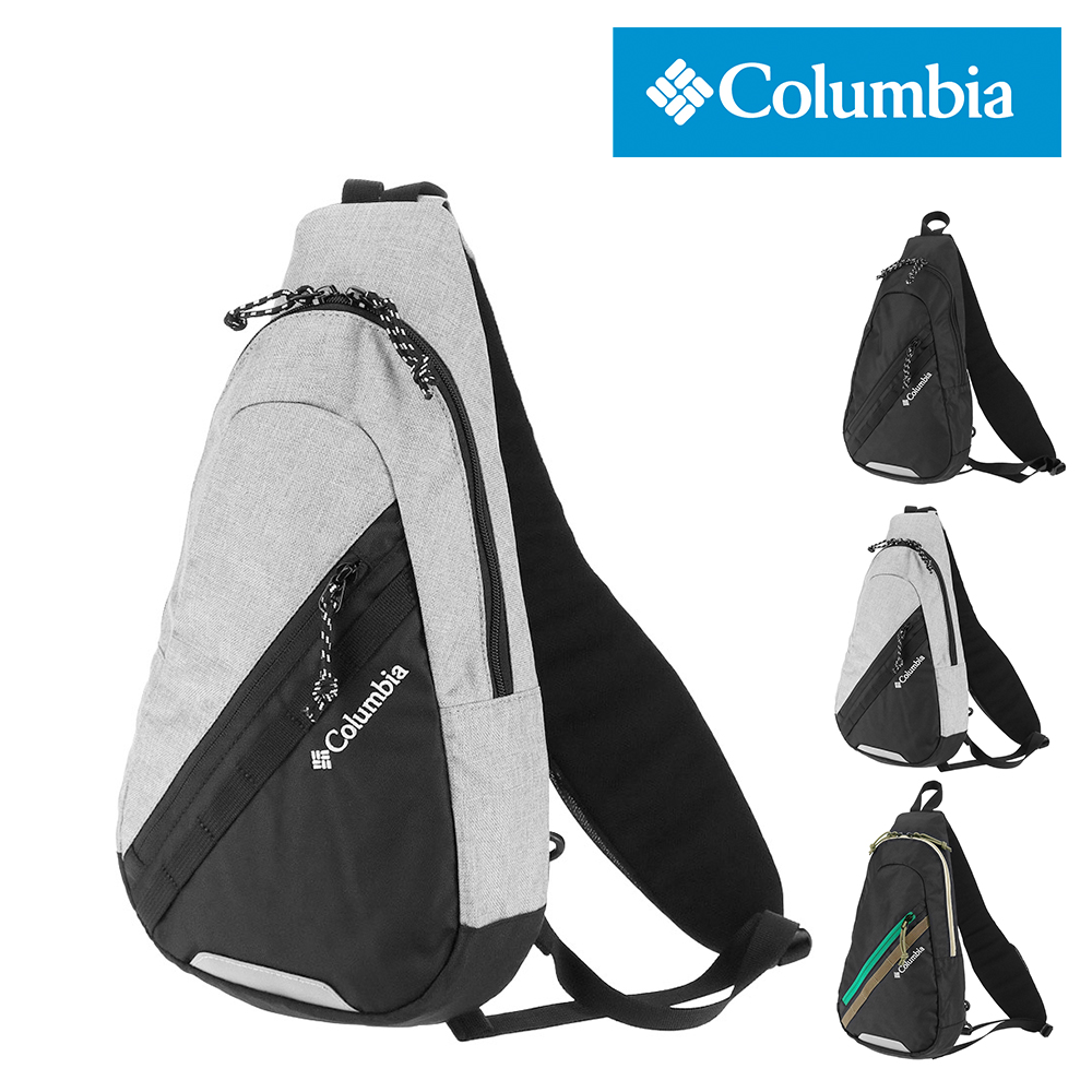 JIKO　白と黒　ボディバッグ Columbia（コロンビア） バッグ ボディバッグ 斜めがけ 縦型 ナン