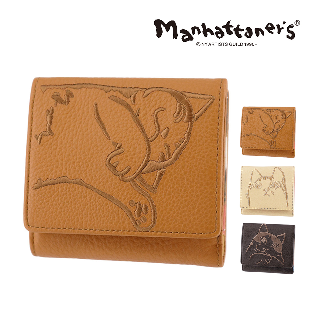Manhattaner's（マンハッタナーズ） 二つ折り財布 本革 小銭入れあり