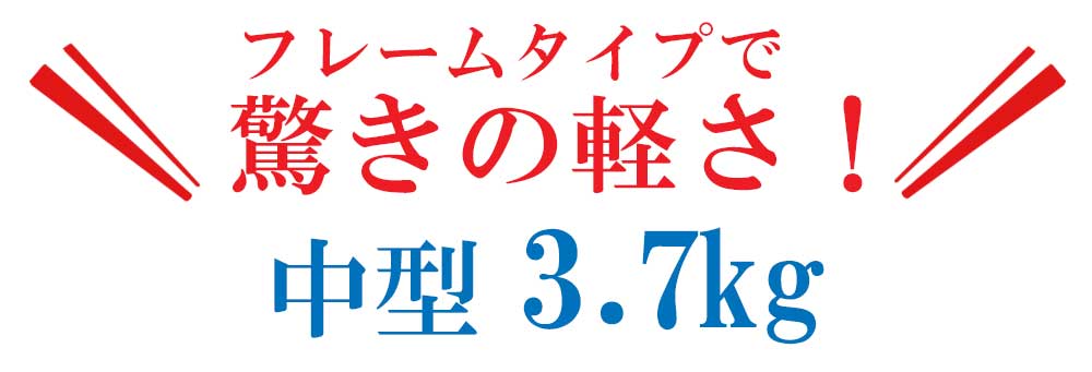 中型驚きの軽さ