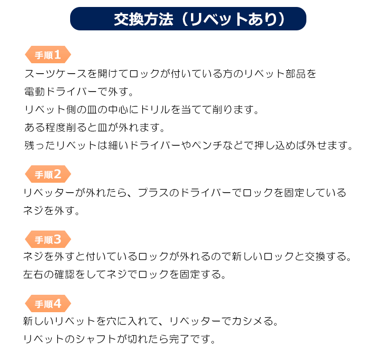 リベットあり取付方法