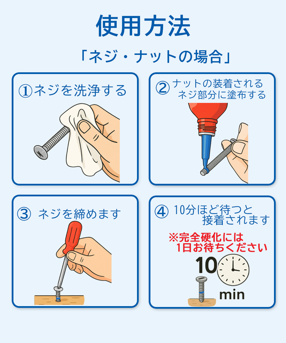 ネジ止め剤使い方