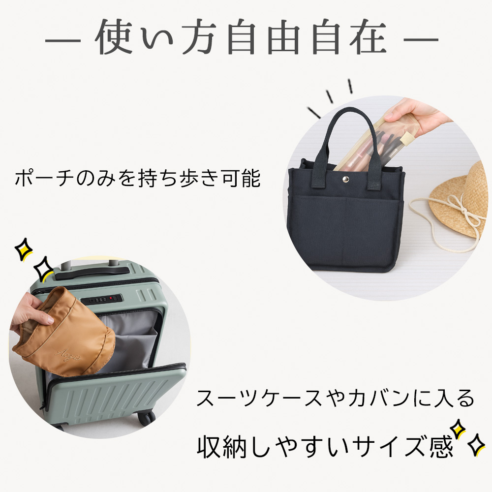 【新品・未使用】エッティンガー　トラベルポーチ　化粧ポーチ ４個セット トラベルポーチ 4in1 折りたたみ 取り外し可能 ポーチ コスメポーチ