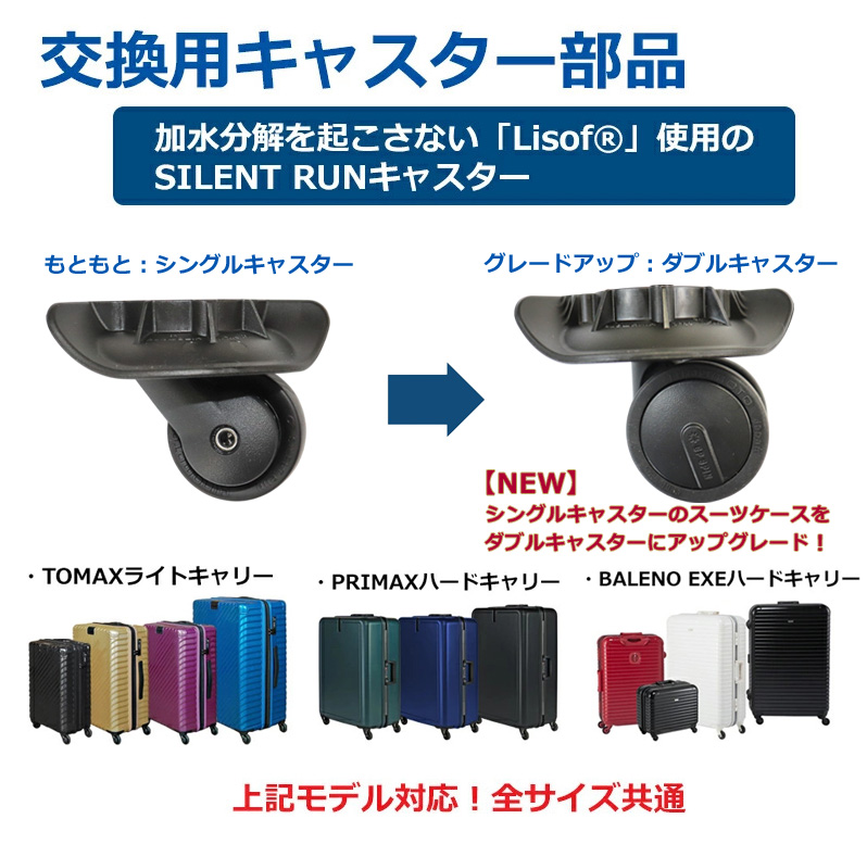 スーツケース 修理用部品 キャスター部品 HINOMOTOキャスター TM50