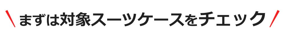 スーツケースをチェックする