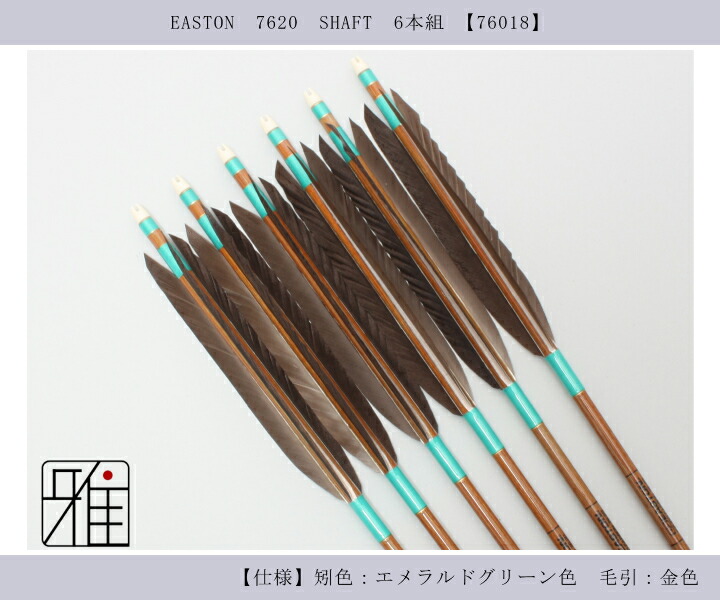 弓道 矢 ジュラ矢 ターキー手描染羽 1913｜6本組｜翠山弓具店