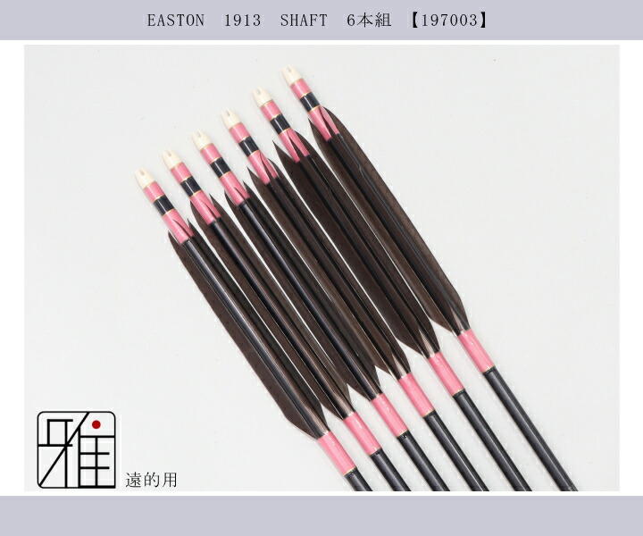矢 12本セット (EASTONXX75 1913黒と茶) 専用ケース・弦巻付き 弓道 矢 ジュラ矢 遠的矢 黒手羽 1913黒|6本組|矧糸:桃系|翠山弓具店
