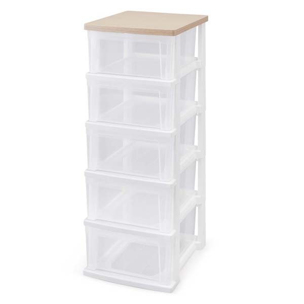 IRIS OHYAMA（アイリスオーヤマ） ウッドトップチェスト スリム NSS