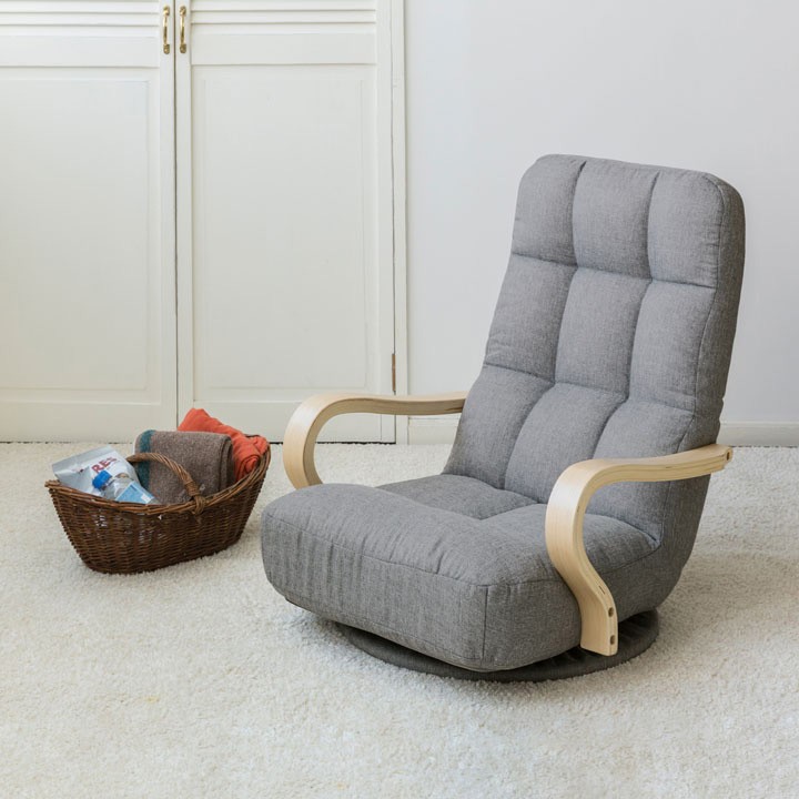 チェア椅子イスリラックスチェアパーソナルチェア1人掛け一人掛け一人掛けソファアームレスト肘掛け回転ウッドアームチェア回転タイプWAC-K全2色アイリスオーヤマ 