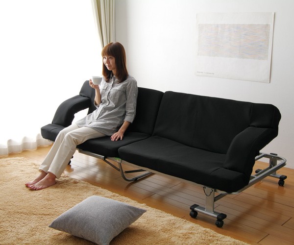 【未使用】ih paper 折り畳み可能 ペーパーベッド シングル ソファ ih paper製 コンパクトに折り畳み可能な、ソファにも変形する