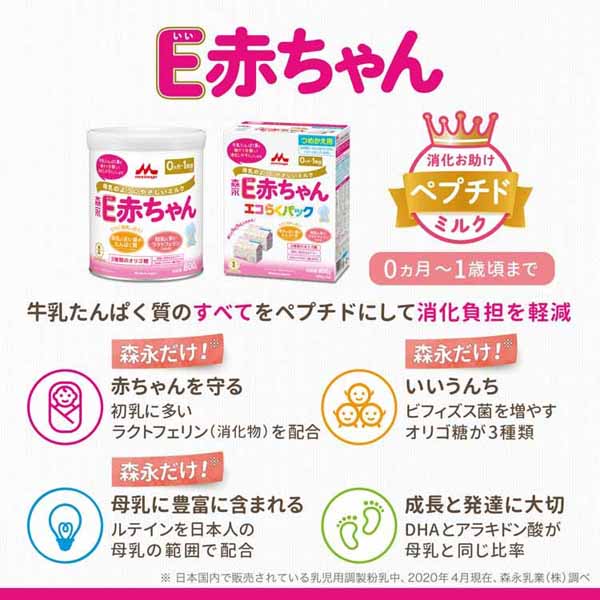 粉ミルクベビー森永E赤ちゃん大缶800g