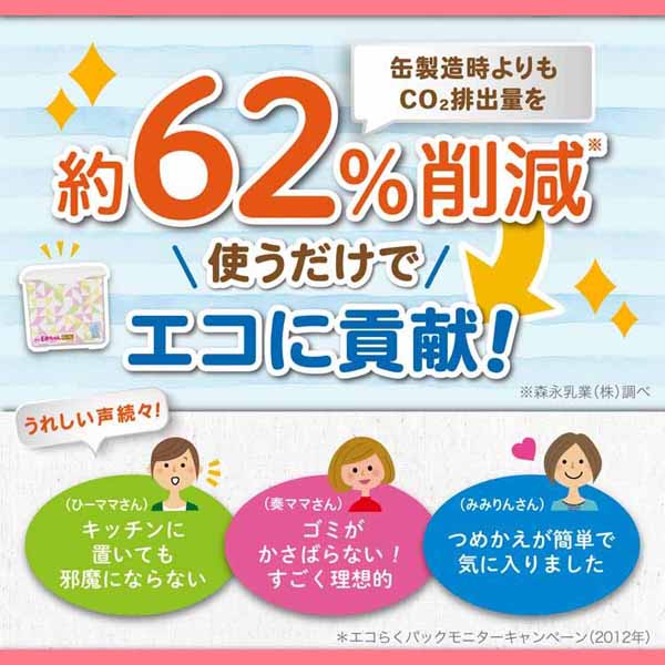 森永乳業 粉ミルク e赤ちゃん ミルク エコらくパック 詰め替え用 2箱