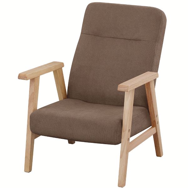 1人掛けソファ イス リクライニング 座椅子 アームチェア ウッドアーム