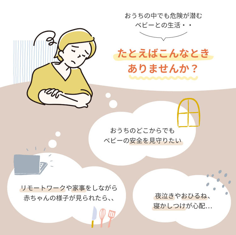 ベビーモニターワイヤレスカメラ見守りモニターベビーカメラセーフティノイズキャンセル機能ナイトビジョン通話盗聴防止防犯赤ちゃん寝室KISSBABYベビーモニターワイヤレスカメラワイヤレスベビーモニターmi・te・teKISSBABY 