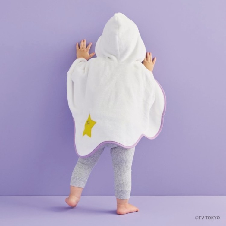 赤ちゃん衣服起毛生地シナぷしゅカラフルグッズギフトプレゼントキャラクターなりきりポンチョ　ぷしゅぷしゅダッドウェイ 