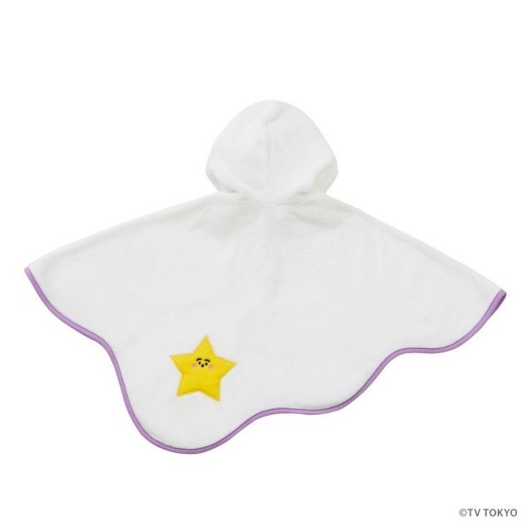 赤ちゃん衣服起毛生地シナぷしゅカラフルグッズギフトプレゼントキャラクターなりきりポンチョ　ぷしゅぷしゅダッドウェイ 
