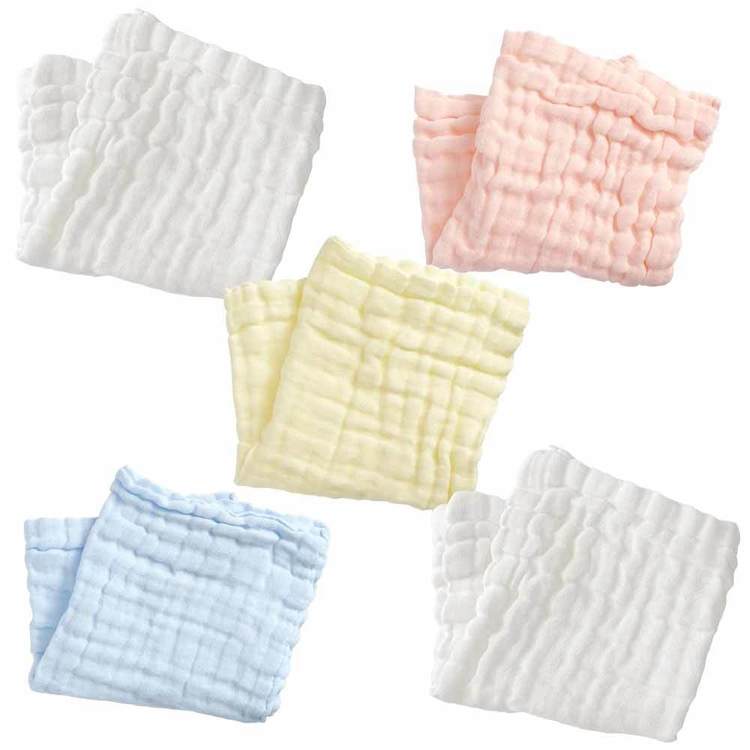 赤ちゃんベビーガーゼハンカチ綿100％肌に優しいくすみカラー4層イブルちゃいなびイブルガーゼハンカチ5枚セットAちゃいなび 