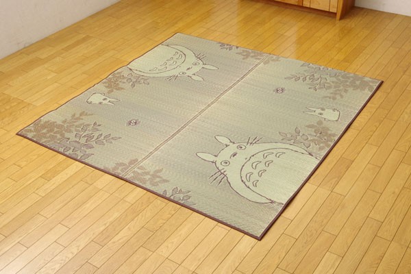 となりのトトロ い草ラグ『F森のトトロ』 約176×176cm トトロ ジブリ