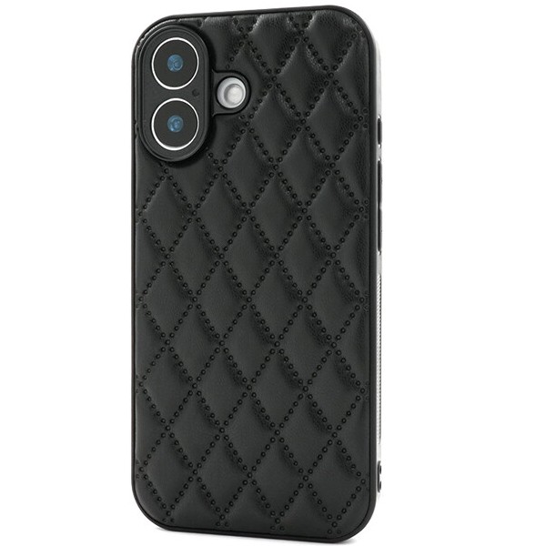 iPhone17 ケース おしゃれ キルティング iPhone16 pro スマホケース かわいい カメラ保護 背面 耐衝撃 アイフォン 17 16 可愛い ブラック 黒 |  | 01