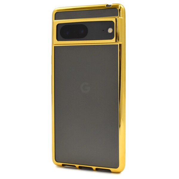 google pixel 7 ケース クリア ソフトケース カバー メタル バンパー 可愛い グーグルピクセル7 かわいい ストラップホール ゴールド シルバー ピンク 透明 pix7 |  | 01