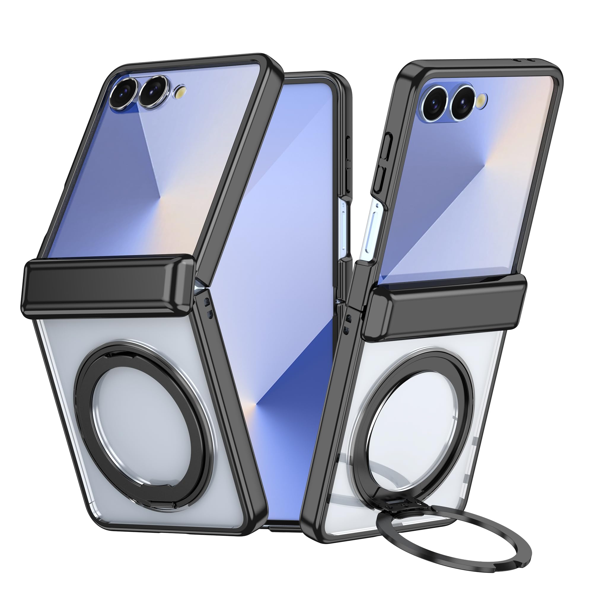 Galaxy Z Flip7 用 ケース 360度回転スタンド MagSafe カバー