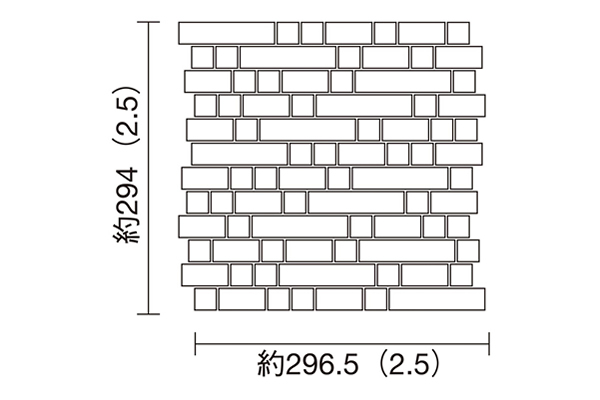 名古屋モザイク アートモザイク オルモナ 24・47・97x22角ミックス紙