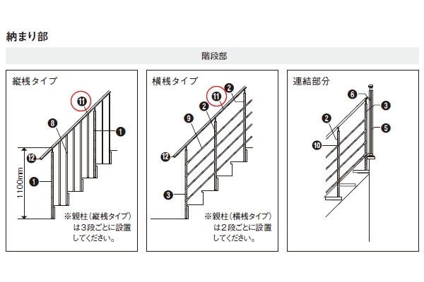 Panasonic アルミオープン手すり歩行補助手すり 手すり W5000