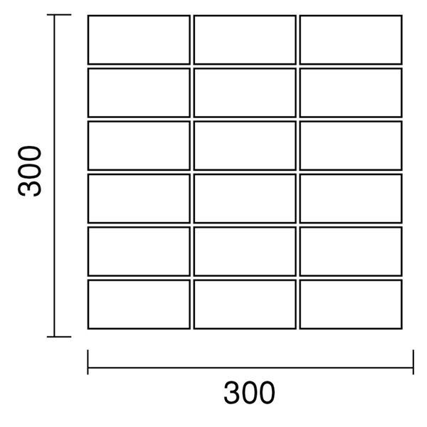 名古屋モザイク 外壁タイル リエルバ 50二丁筋面 [紙貼り] 22シート/箱