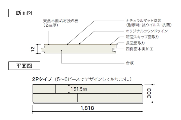 朝日ウッドテック ライブナチュラルプレミアム RUSTIC 2P ブラック