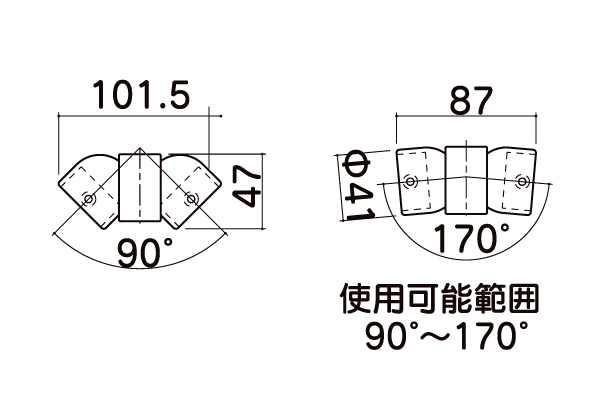 LIXIL(リクシル) 手すりラウンドタイプ フレキシブルジョイント 1個 LIXIL(リクシル) 手すりラウンドタイプ フレキシブルジョイント 1個