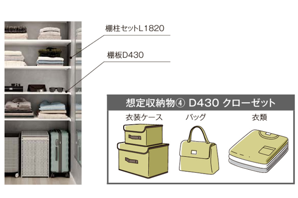 LIXIL（リクシル） ぴったり棚 ウォークインクローゼットプラン