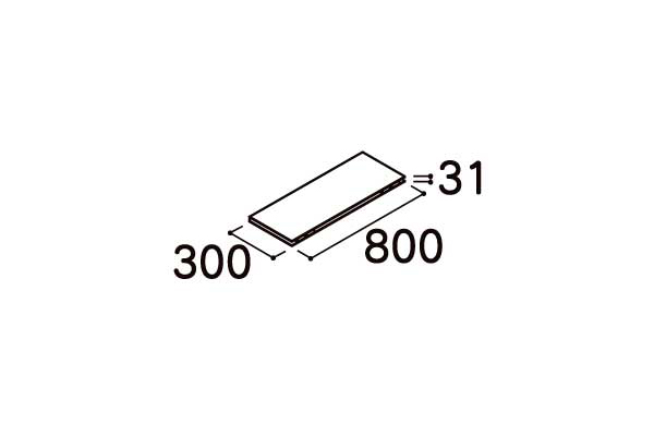 LIXIL 収納ヴィータス 一枚棚 幅800×奥行300mm プレシャス