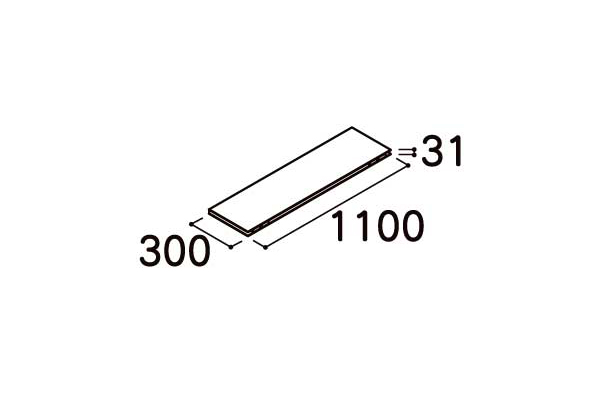 LIXIL（リクシル） 収納ヴィータス 一枚棚 幅1100×奥行300mm