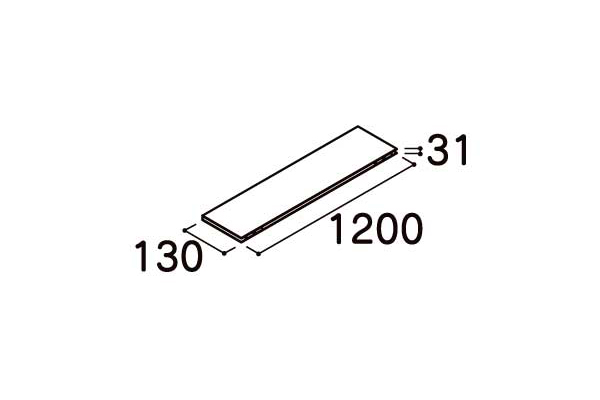 LIXIL - LIXIL ヴィータス 一枚棚 幅2000mm 奥行300mm パレットカラー LIXIL 収納 ウォールシェルフ ヴィータス 一枚棚 幅2000mm 奥行