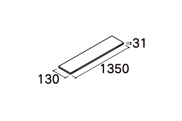 LIXIL ヴィータス 一枚棚 幅2000mm 奥行300mm パレットカラー LIXIL（リクシル） 収納ヴィータス 一枚棚 幅1350×奥行130mm パレット