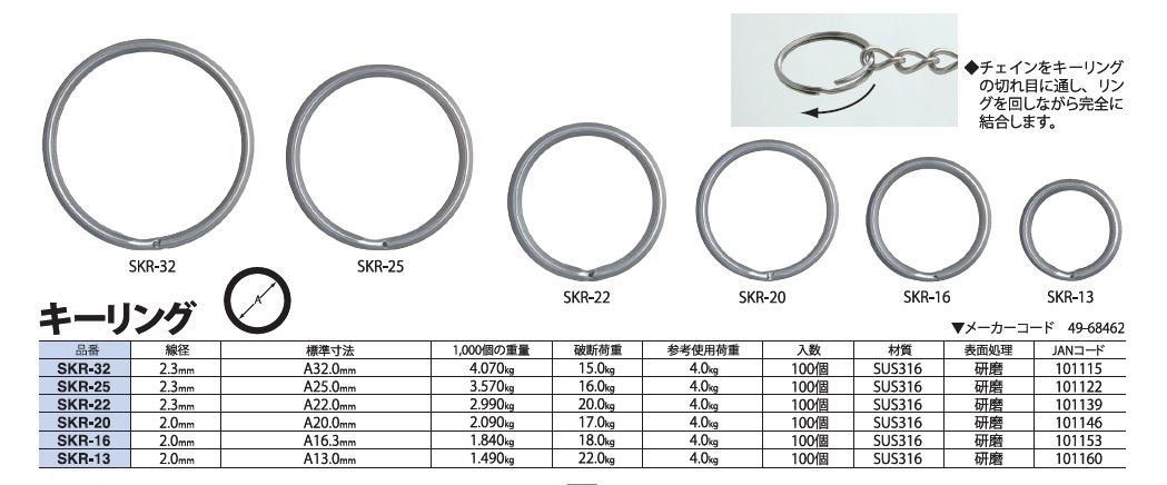 �j�b�T�`�F�C���@SKR-20�@�X�e�����X�@�L�[�����O�@100��