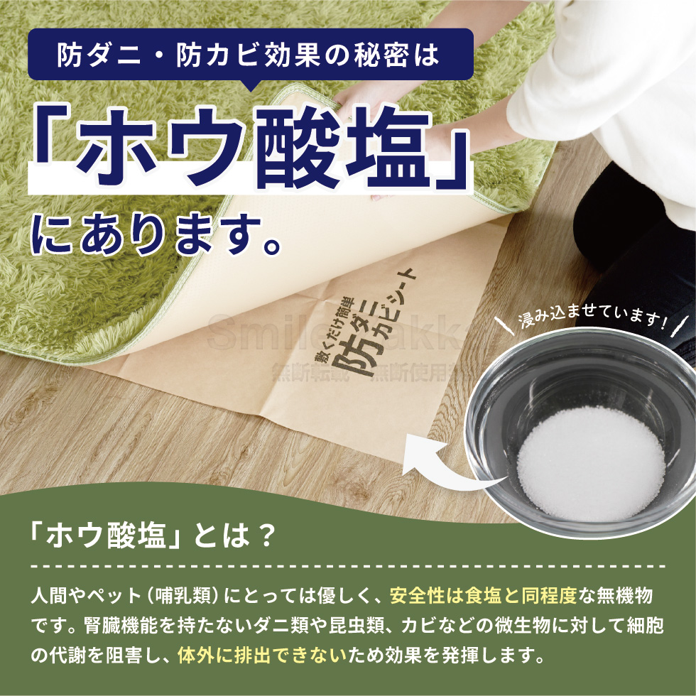 敷くだけ簡単防ダニ防カビシート 1畳用・3畳用・6畳用